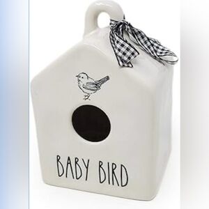 Rae Dunn Mini Baby Bird Birdhouse by Magenta Square House Decor New w/ Tags Bow